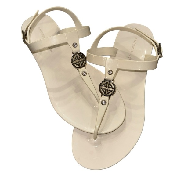 Antonio Melani Thong Jelly Sandals – Size 9 – Ivory Jellycore Chic - Picture 2 of 9